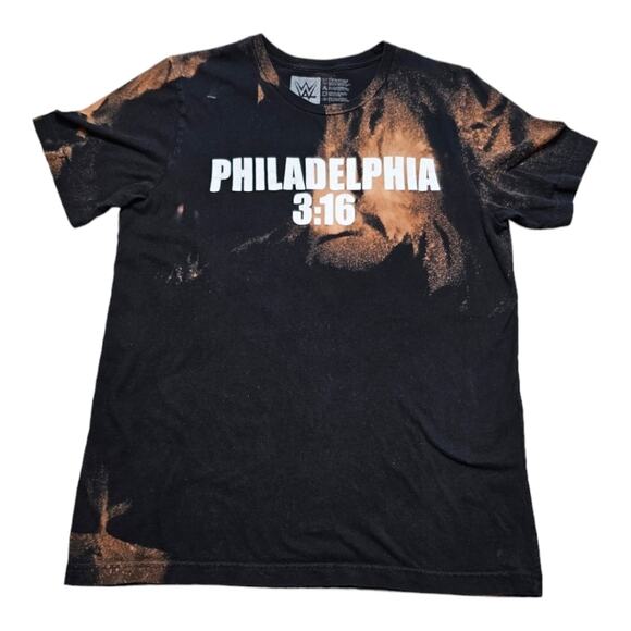 Philadelphia Eagles and Stone Cold Austin 3:16 WWE Bleach Tie Dyed Tee Shirt - Picture 4 of 7